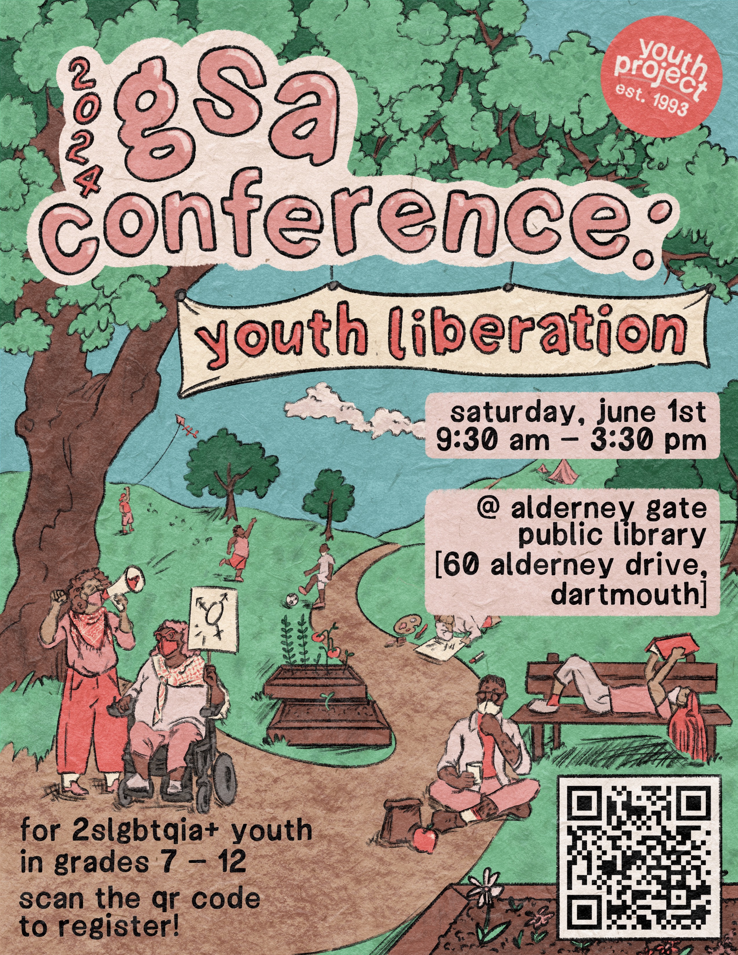 youth liberation poster 2024 conference