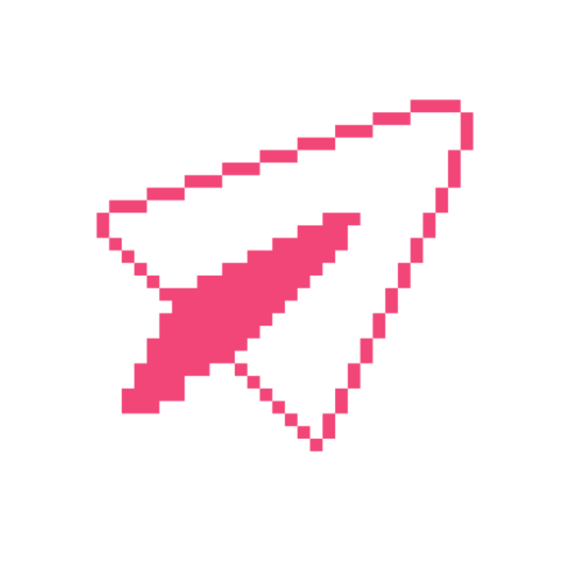 paper airplane pixel icon