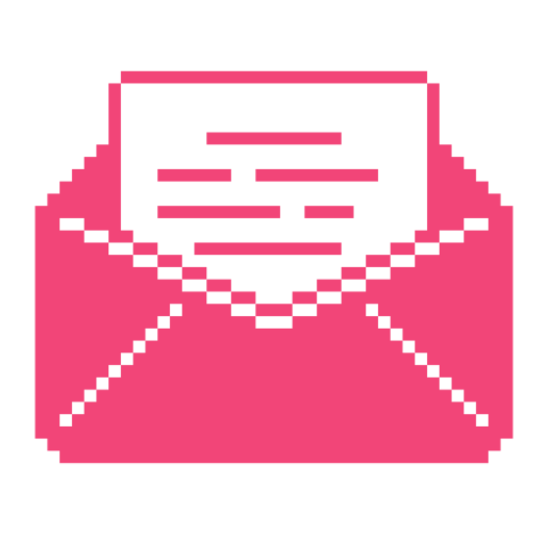 open envelope pixel icon